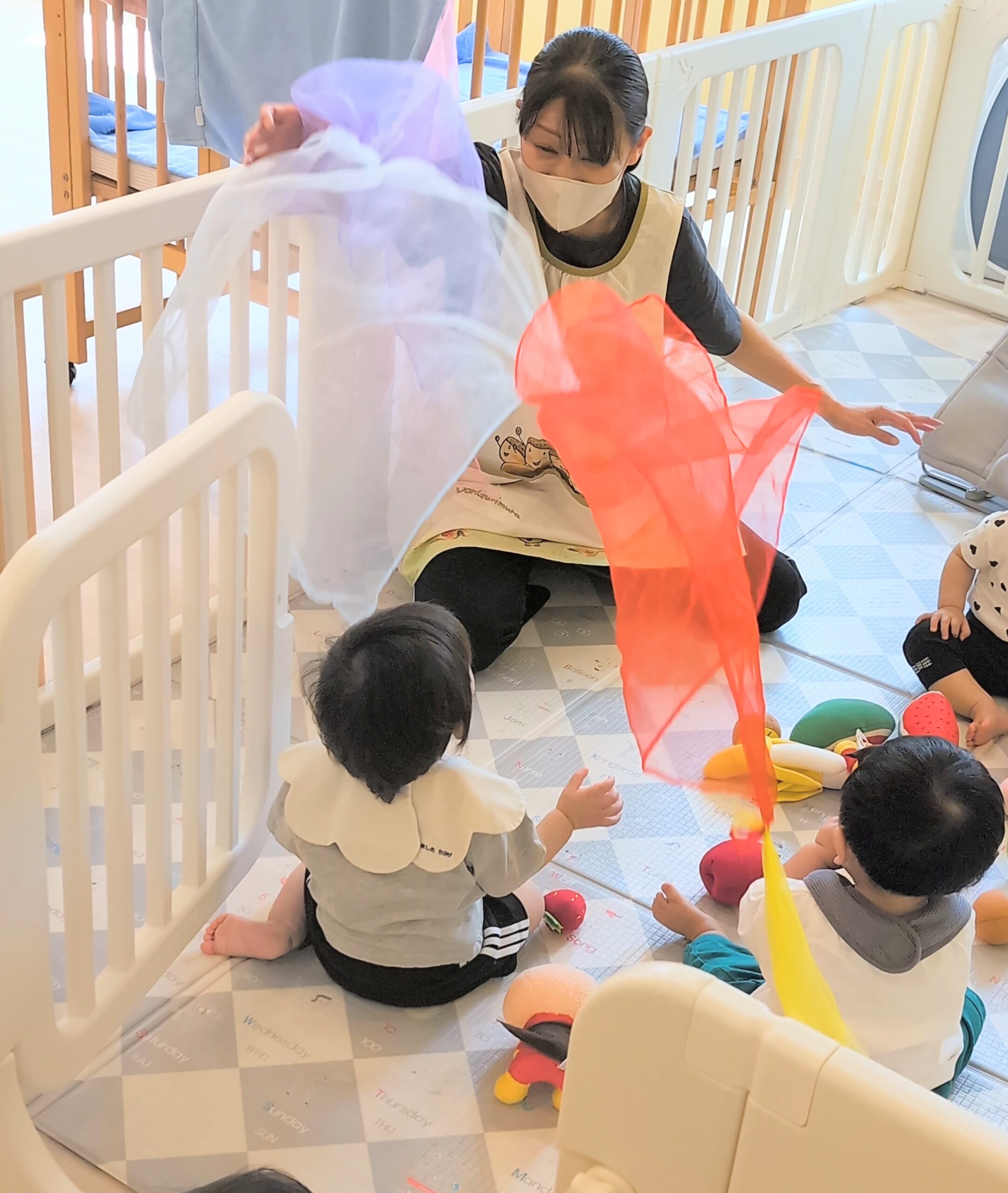 オーガンジー遊び